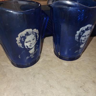 Blue glass lot.