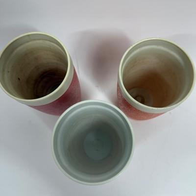 Retro Sunfrost Therm-o-ware Tumblers Beverage Vintage Plastic Glasses Cups 3 pc lot