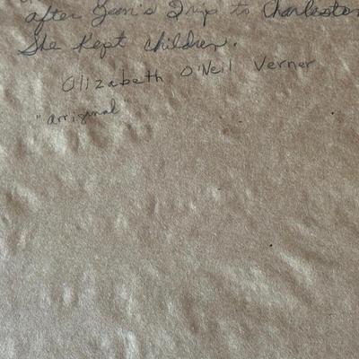 ORIGINAL ART from Elizabeth O’Neil Verner from Charleston SC.