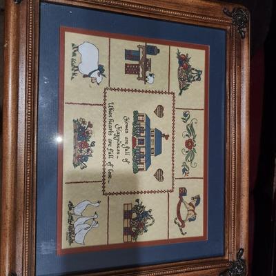 Framed print.