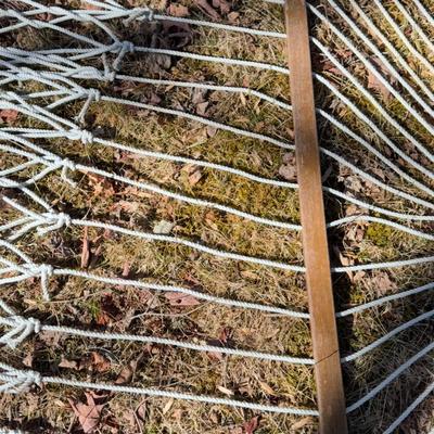 White Macrame Netted Hammock (B3-DZ)