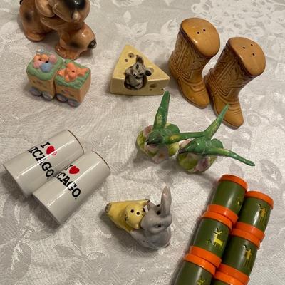Mouse/cheese bunny and chick S&P