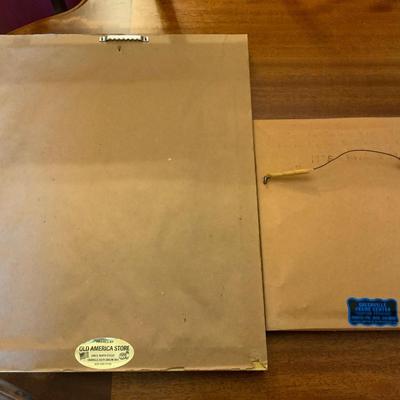 Lot of a Vintage Mary Engelbreit print and hand stitched little girl print 1977