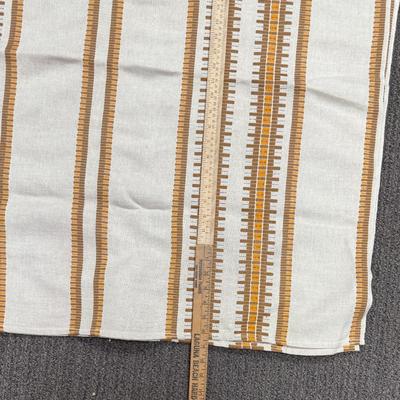 Vintage 60's-70's Woven Cotton Bedspread stripe pattern 116" x 158" full size