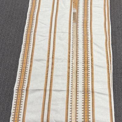 Vintage 60's-70's Woven Cotton Bedspread stripe pattern 116" x 158" full size