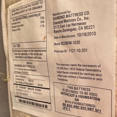 Full Size Bed Frame, Box Spring and Mattress