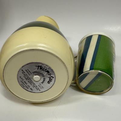 West Bend Termo-Serv Coffee Carafe & cup mug - vintage plastic