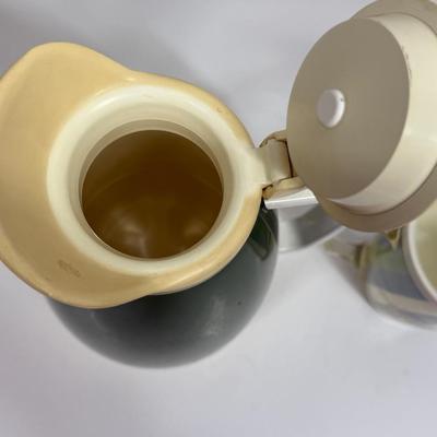 West Bend Termo-Serv Coffee Carafe & cup mug - vintage plastic