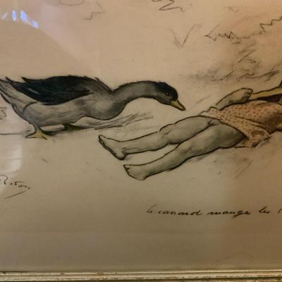 Lot of 2 Signed George Redon Framed Art