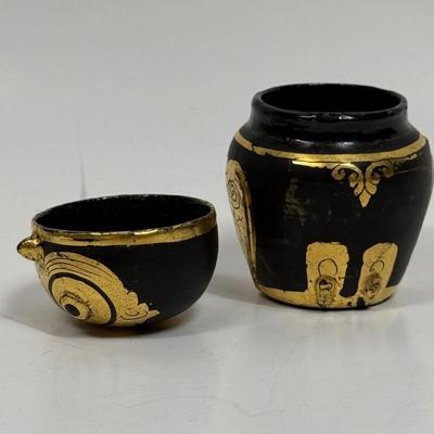 Black & Gold Owl Trinket Box