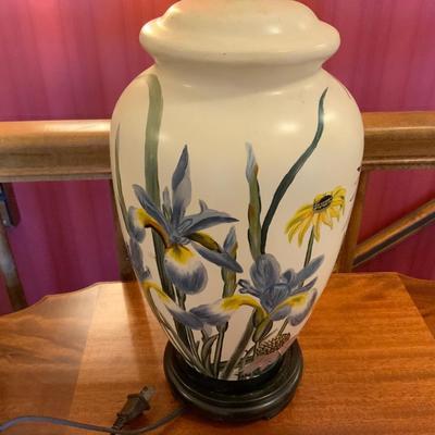 Hand Painted Floral Lamp