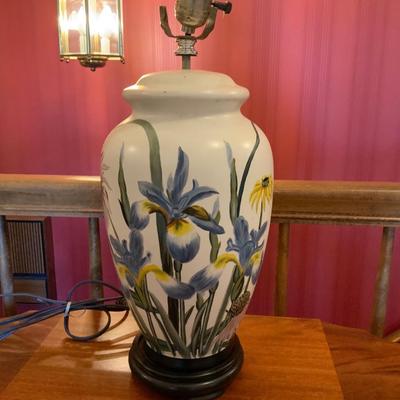 Hand Painted Floral Lamp