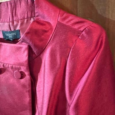 Two Vintage Talbots Red & Pink Skirt Suits Petite