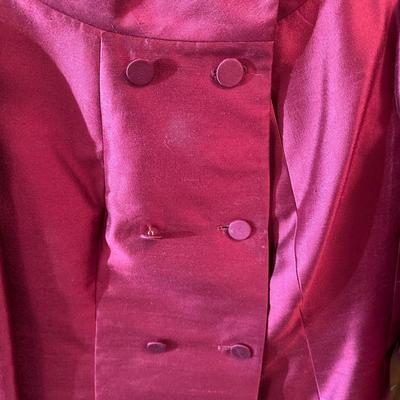 Two Vintage Talbots Red & Pink Skirt Suits Petite