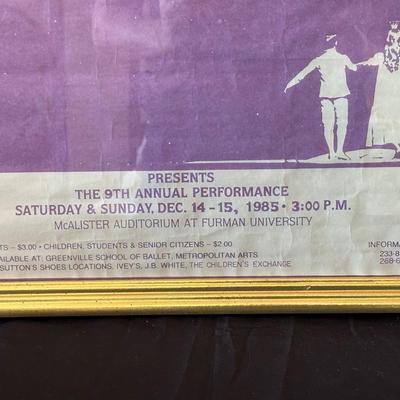 Lot of Nutcracker Items including an original Poster from Furman University 1985