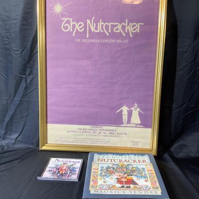 Lot of Nutcracker Items including an original Poster from Furman University 1985