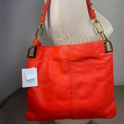 Badgley Mischka Pebble Leather Handbag