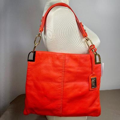 Badgley Mischka Pebble Leather Handbag