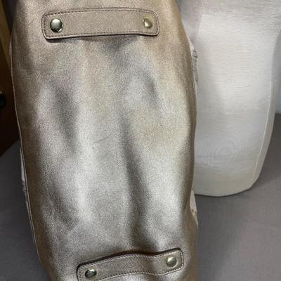 Coach Logo Leather and fabric Handbag