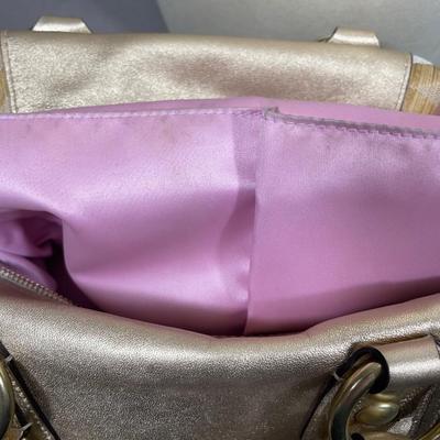 Coach Logo Leather and fabric Handbag