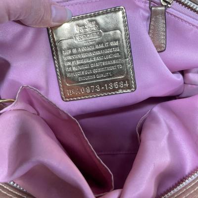 Coach Logo Leather and fabric Handbag