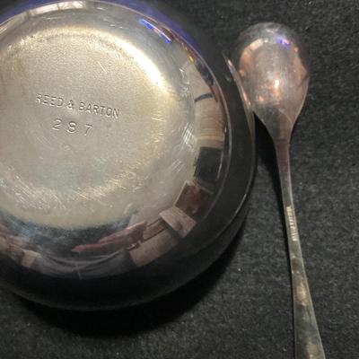 Vintage Reed &Barton 287 Sugar Bowl With Spoon.