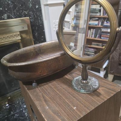 Mirror and pot