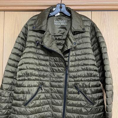 Badgley Mischka Olive Puffer Coat XL