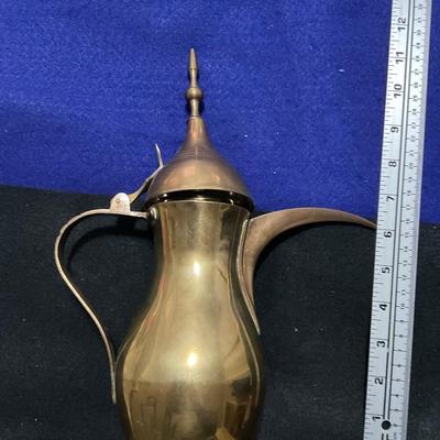 Antique Arabic Dallah Brass Coffee/ tea pot.