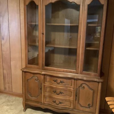 Smaller size China cabinet 70”H 47”L 15”depth