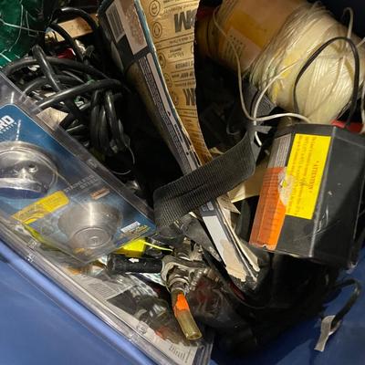 Lot 359 misc hardware -- air compressor hose, door knobs, miscellaneous