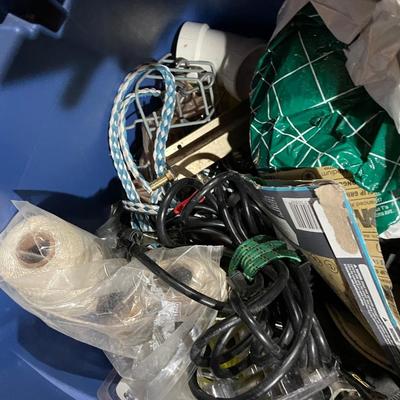 Lot 359 misc hardware -- air compressor hose, door knobs, miscellaneous