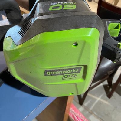 Greenworks leaf headge trimmer, craftsman leaf blower with batteries (not tested)