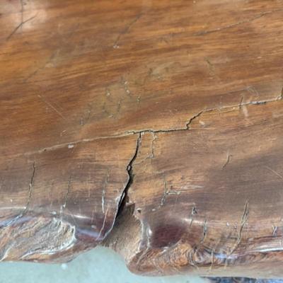 Live-Edge Redwood Burl Bench