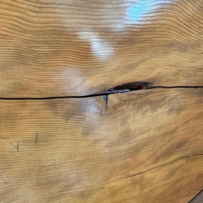 Live-Edge Redwood Burl Bench