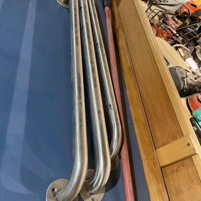 Lot 364 3- 36in grab bars and windshield squeegee