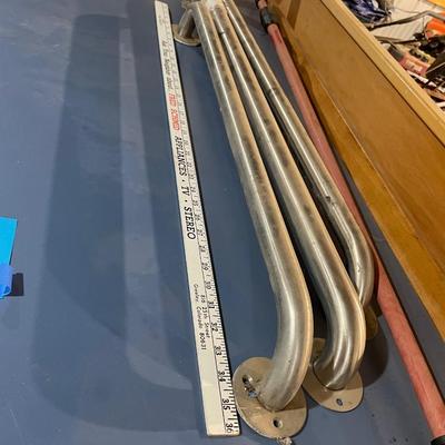 Lot 364 3- 36in grab bars and windshield squeegee