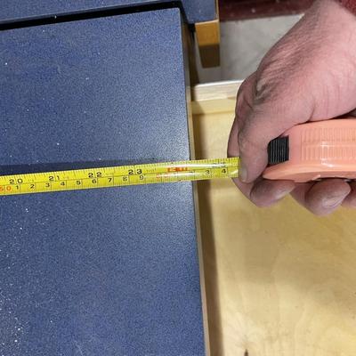 Lot 370 desk height work bench (desks from former medical building