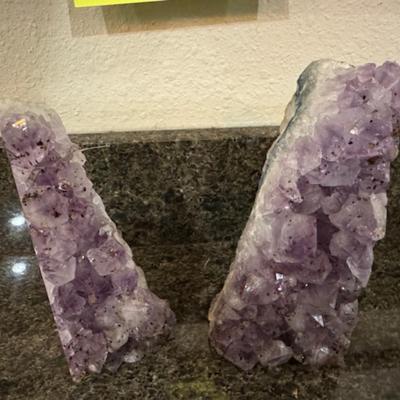 Crystal Amethyst Book Ends