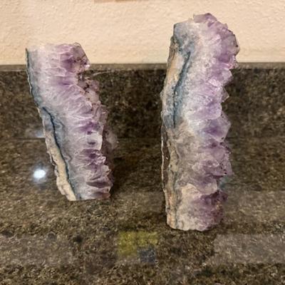 Crystal Amethyst Book Ends