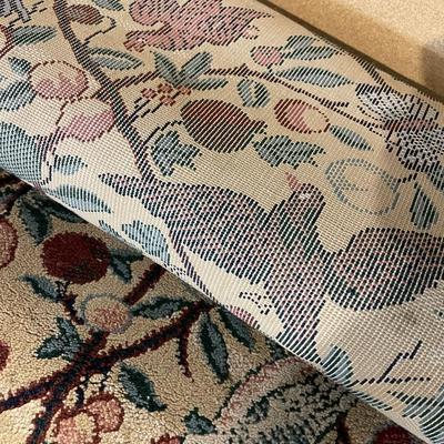 Lot 376 area rug - with jungle animal print border - approx 8x12
