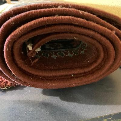 Lot 376 area rug - with jungle animal print border - approx 8x12