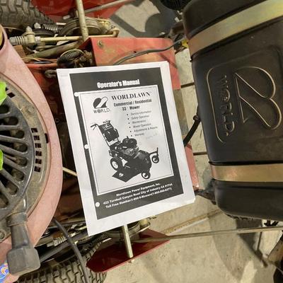 Lot 379 Worldlawn commercial/residential mower - 33 inch (with manual) not tested