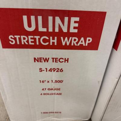 4 New Boxes of Stretch Wrap and Roller