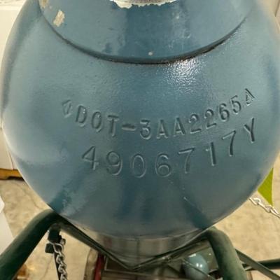 Argon Gas Tank with Hose and Cart