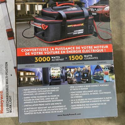 Lot 388 portable power source and LED rechargable light