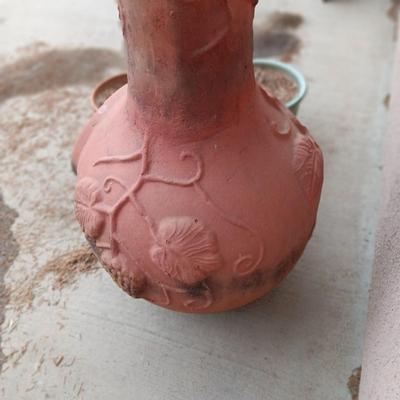 CHIMENEA AND FLOWER POTS