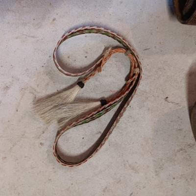 LEATHER BOOT CUFFS AND A HAT BAND