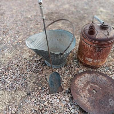 COAL BUCKET AND REPURPOSING ITEMS