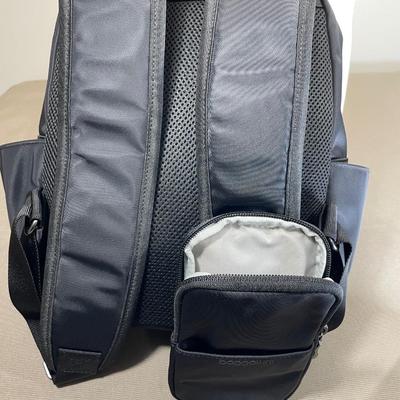 Baggallini Black Floral Mesh Backpack